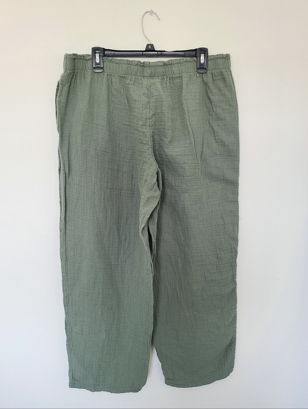 Coldwater Creek Olive Drawstring Jogger Pants, Olive Green Pants - Picture 2 of 4